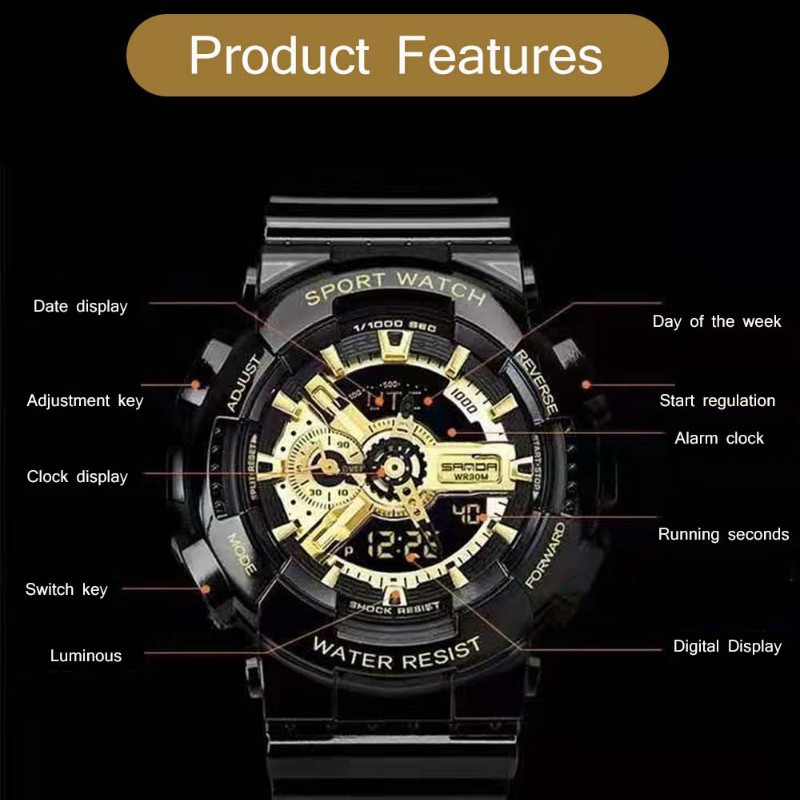 Đồng hồ quartz thể thao 292/299 thương hiệu hàng đầu thiết kế thời trang chống thấm nước cho cặp đôi | BigBuy360 - bigbuy360.vn