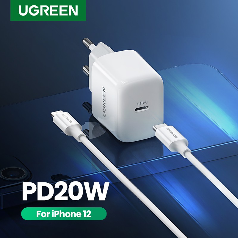 [Mã ELBMO2 giảm 12% đơn 500K] Ugreen Cốc Sạc Nhanh Mini PD 20W 33W QC4.0 Cho iPhone 14 Pro 13 12 Samsung Xiaomi