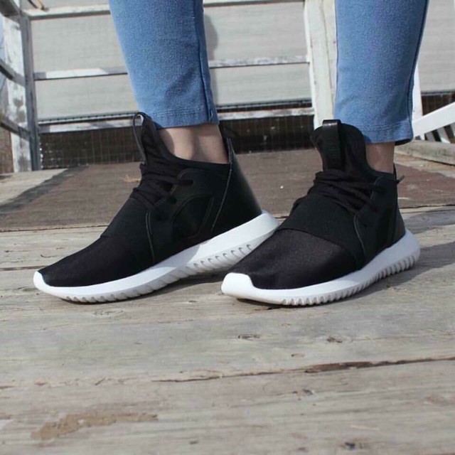 Xả [Hàng đẹp] Giày Thể Thao Sneaker Tubular defiant đen trắng :