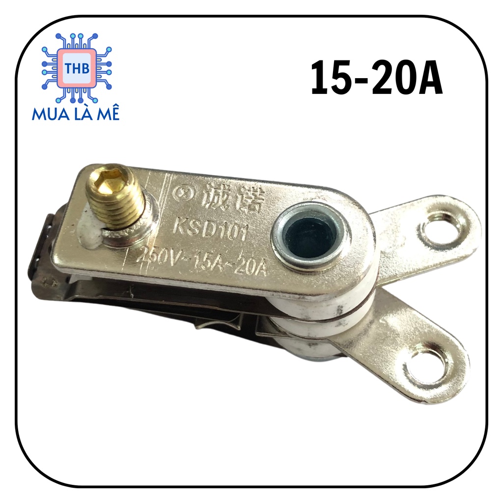Rơ le nhiệt nồi áp suất KSD101 15-20A 250V không tai bắt vít.