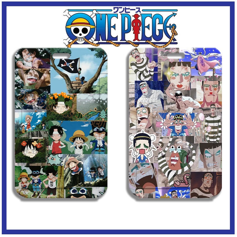 Túi Đựng Thẻ id / Danh Thiếp Họa Tiết Hoạt Hình one piece zoro ace luffy Cho Học Sinh Ốp