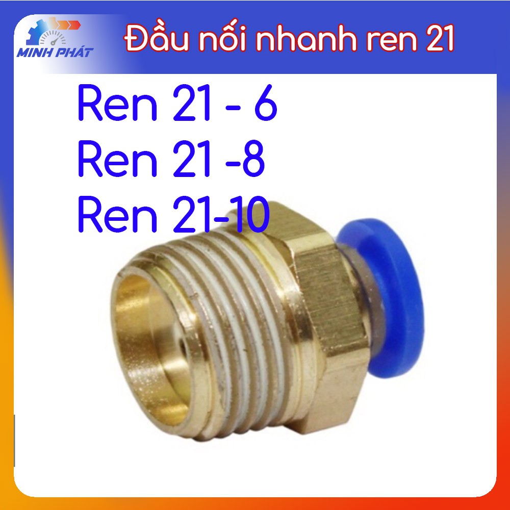 Đầu nối nhanh ren ngoài 21mm