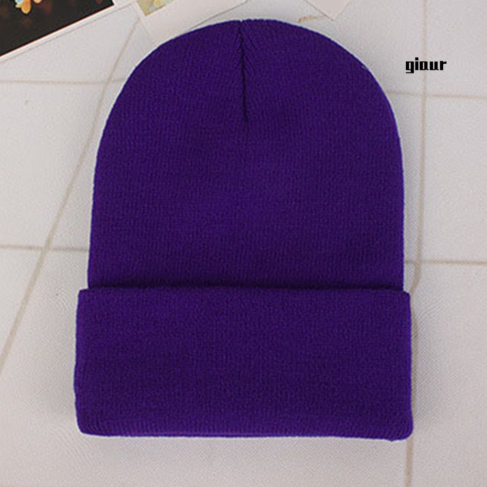 Mũ trùm đầu beanie len dệt kim thời trang thu đông dành cho cả nam và nữ