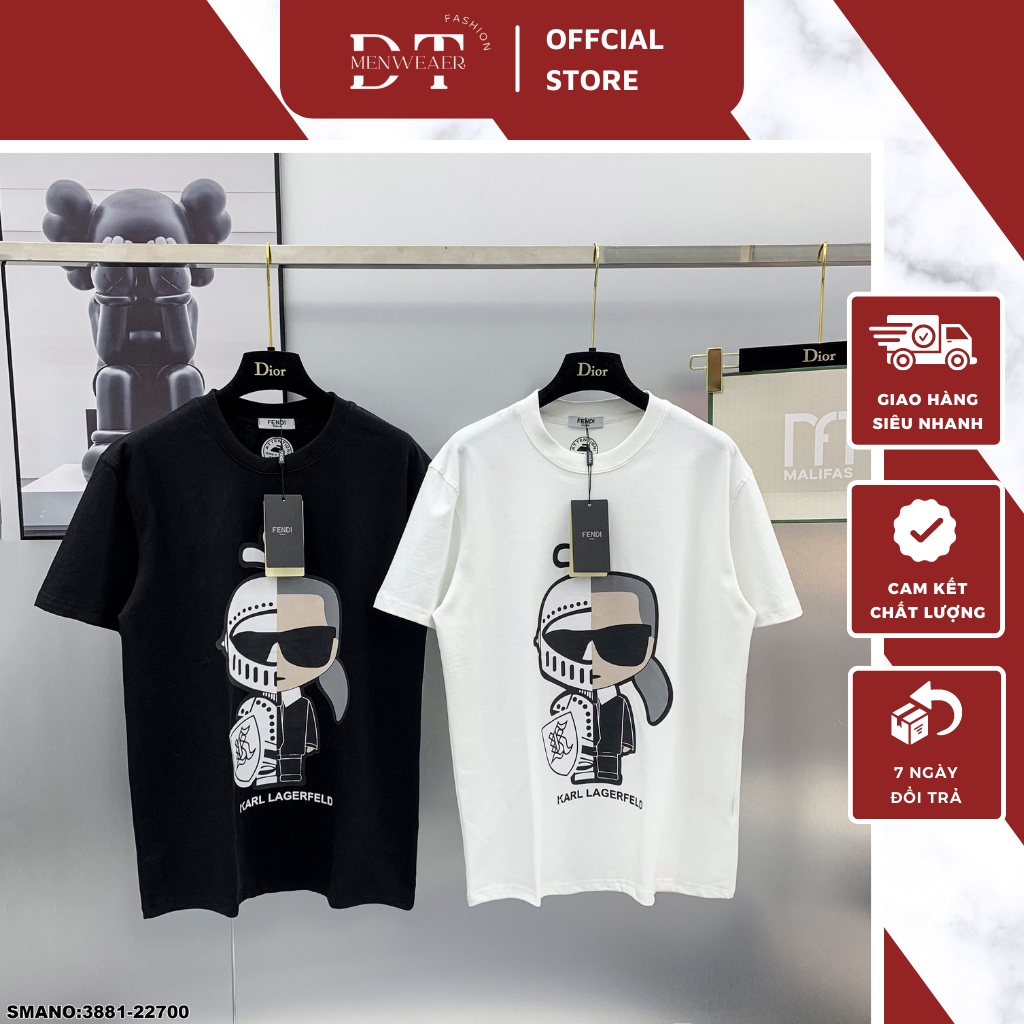 Áo Phông Nam Fendi In Hình Cậu Bé Cực Ngầu - Áo Phông Nam Nữ Fendi Chất Cotton Thoáng Mát Mềm Mịn DT FASHION MENWEAR
