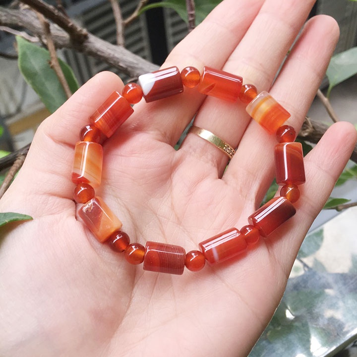 Vòng tay đá đốt trúc đeo tay 100% hàng tự nhiên - TẶNG kèm dây sâu vòng dự phòng nếu không vừa tay