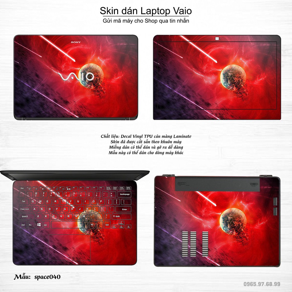 Skin dán Laptop Sony Vaio in hình không gian nhiều mẫu 7 (inbox mã máy cho Shop)