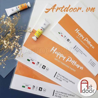 [ARTDOOR] Giấy vẽ màu nước HAPPY Pittura 250gsm (vân ngang)