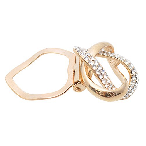 Trâm Cài Khăn Choàng Lụa Đính Đá Pha Lê Mạ Vàng Sáng Bóng