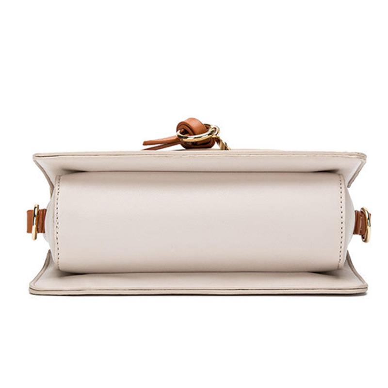 Túi đeo chéo IELGY hình vuông nhỏ bằng vải lanh cotton màu be ngọt ngào thời trang cao cấp dành cho nữ