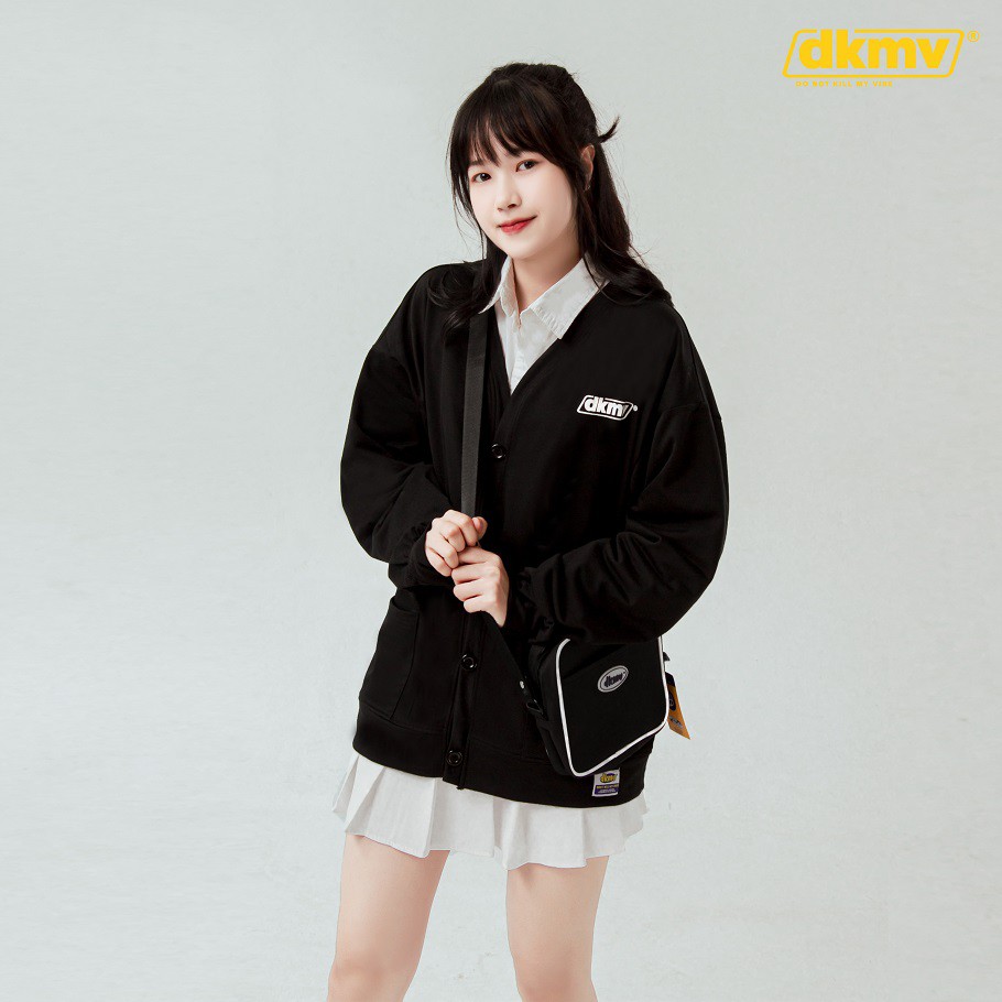 Áo khoác cardigan nữ Don't Kill My Vibe màu đen, vải da cá siêu bền - Basic Cardigan