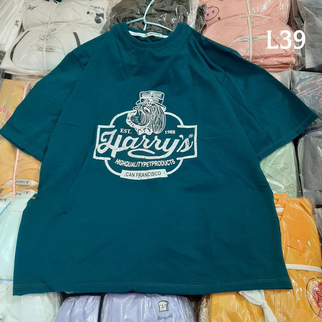 Áo thun 𝑭𝒓𝒆𝒆𝒔𝒉𝒊𝒑 Áo phông form rộng Unisex, mặc lớp, nhóm, cặp, in chữ HARRY'S-CAN FRANCISCO 1988. L390