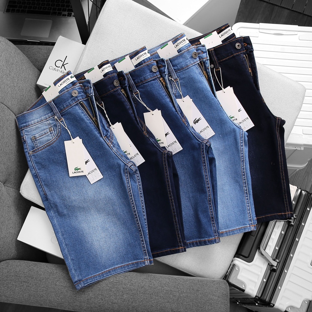 Quần short jean SlimFit Xanh Wash nhẹ thời trang 💖 chất jean có co giãn thoải mái 💖 QSLC4