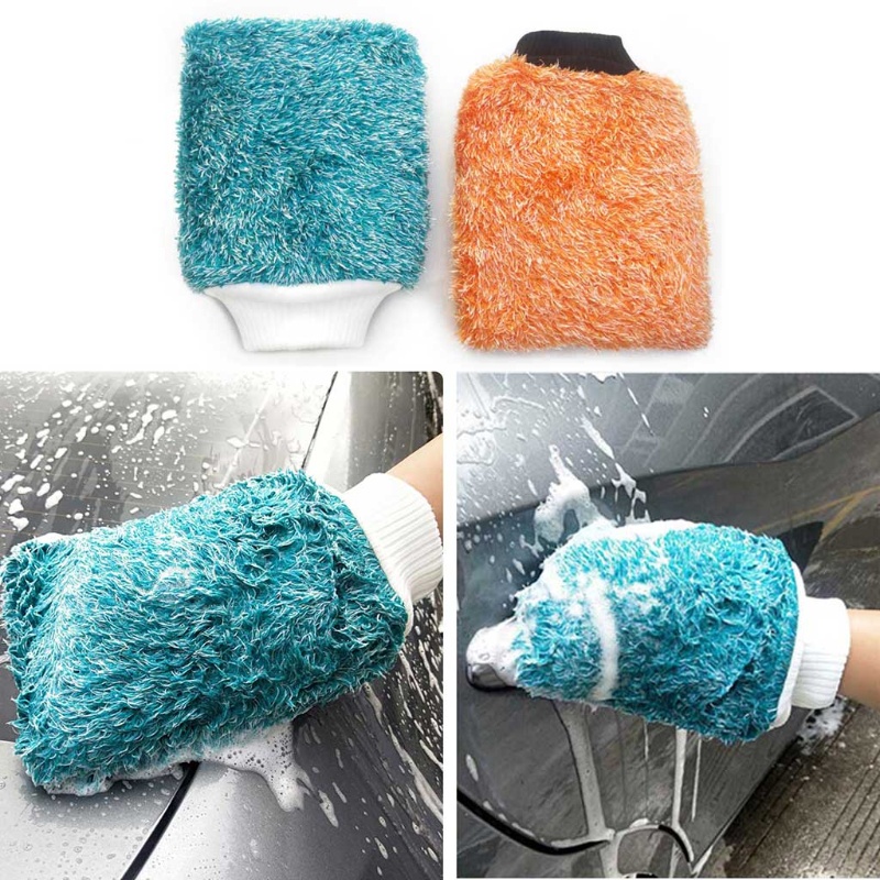 Găng tay lau chùi xe hơi mềm mại tiện dụng