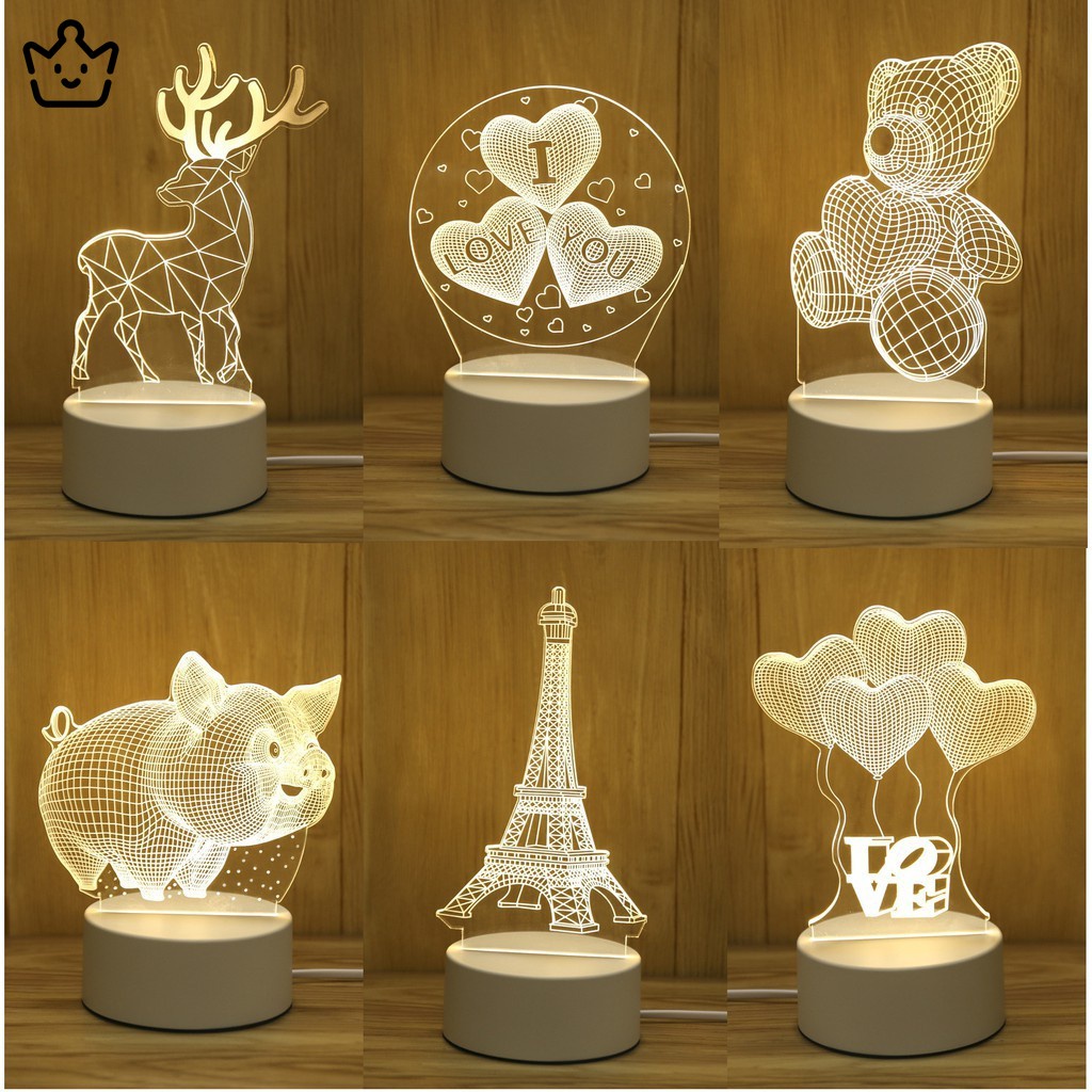 Đèn LED 3D JP6 để bàn tiện lợi