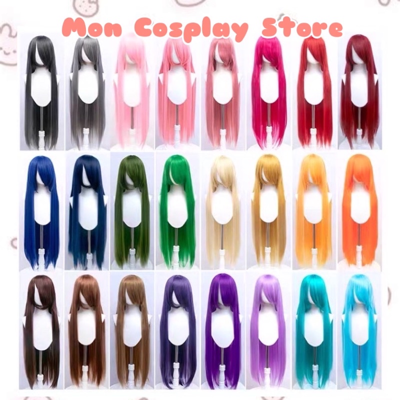 Wig cơ bản mái nguyên / Tóc giả chuyên dụng dành cho cosplay, hóa trang 100cm Hsiu Manmei