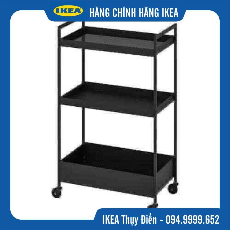 Xe đẩy 3 tầng màu đen ( hàng chính hãng IKEA)