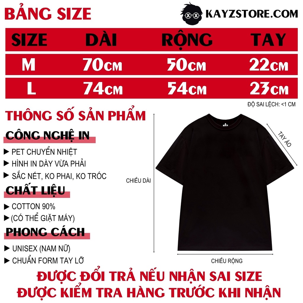 Áo Thun Tay Lỡ KAYZ Phông Unisex Nam Nữ Cotton Oversize Form Rộng Sài Gòn SG01