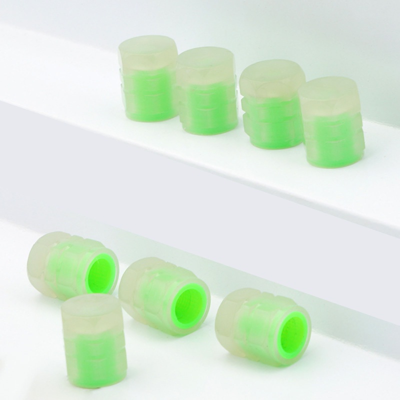 Set 4 Nắp Van Bánh Xe Dạ Quang Chống Bụi Bẩn Tiện Dụng