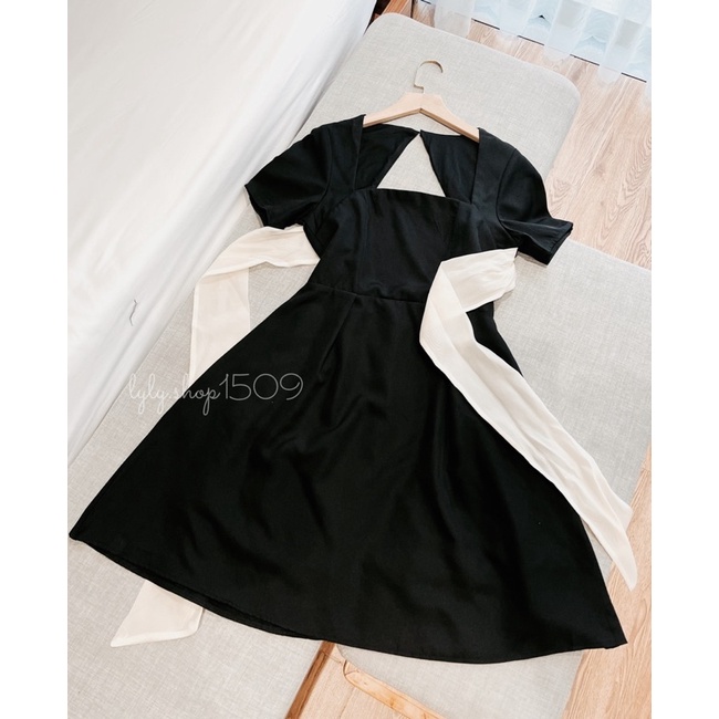 Đầm (có bigsize) Lana cutout lưng thắt nơ, phù hợp đi chơi, tiệc, dạo phố