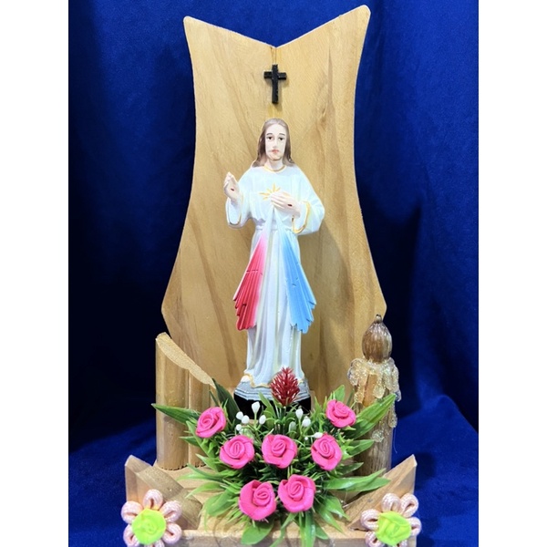 Tượng công giáo- bàn thờ công giáo, đức mẹ lòng thương xót chúa cao 25cm