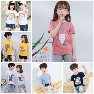 💗4Pcs+Free Gift🔥Ready Stock🔥 2-10Y Kids Clothes Baby Short Sleeve T-Shirt tshirt boy tshirt girl tshirt kid stshirt short sleeve baby tshirt top tops clothes cloth clothing tshirts baby clothes baby clothing kids clothes cotton tshirt dress kids
