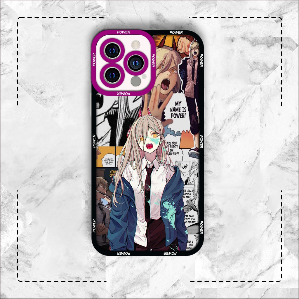 Ốp lưng iphone cạnh vuông JMCase Manga Power Chainsaw Man 6plus/6s/6splus/7/7plus/8/8plus/x/xs/11/12/pro/max/plus/promax