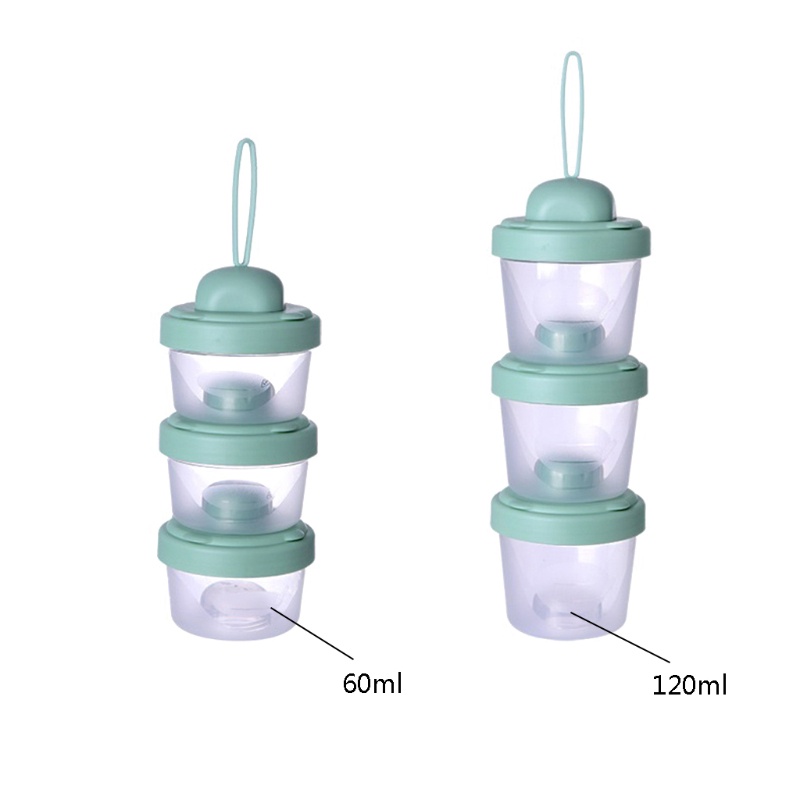 Hộp Đựng Sữa Bột Em Bé 60ml 120ml 3 Tầng Tiện Dụng