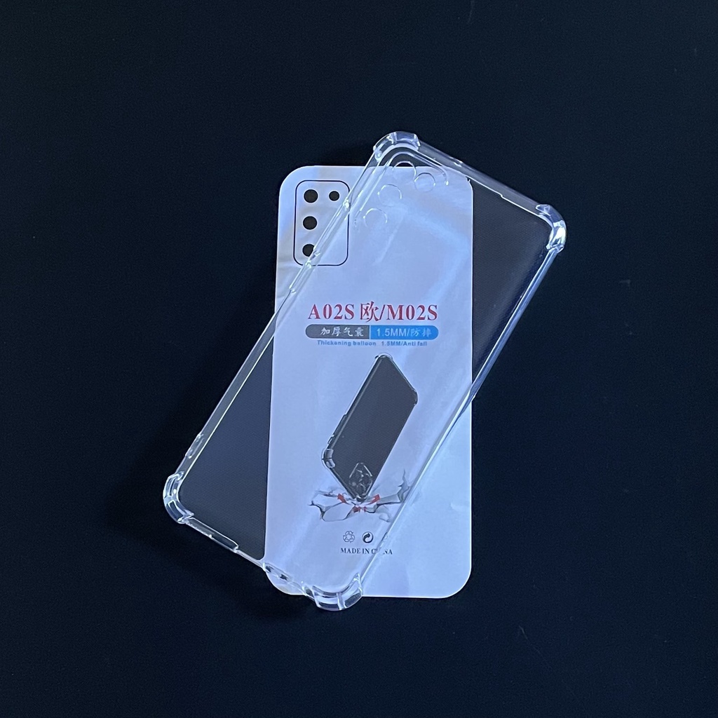Ốp lưng silicon trong suốt chống sốc 4 cạnh cao cấp cho Samsung Galaxy A02s/ M02s