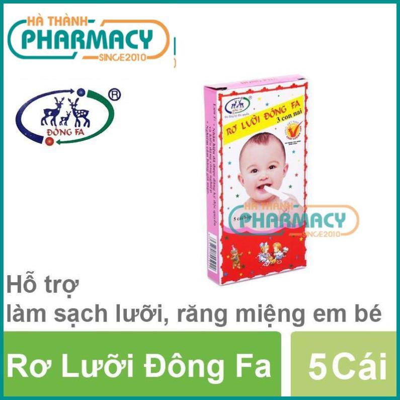 Rơ Lưỡi Đông Fa - Làm sạch lưỡi, răng miệng của bé (Bịch 10 hộp, hộp 5 cái)