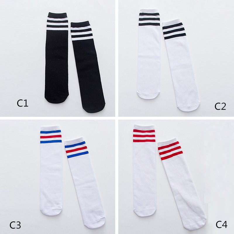 Vớ Cotton Thoáng Khí Dài Ngang Gối In Họa Tiết Hoạt Hình Dễ Thương Cho Bé Gái