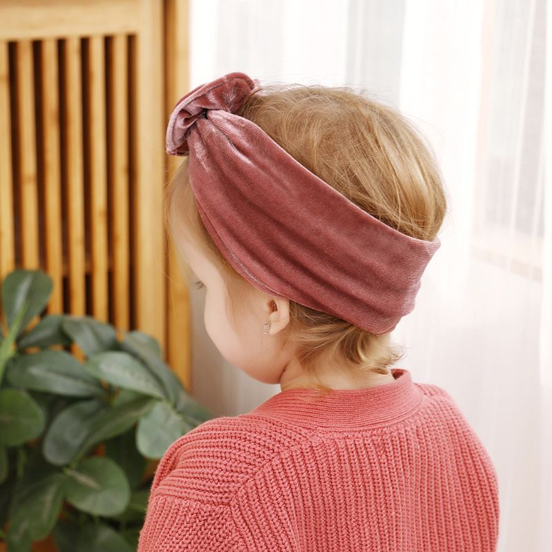 Băng Đô Nhung Thời Trang Mùa Đông Cho Bé Gái