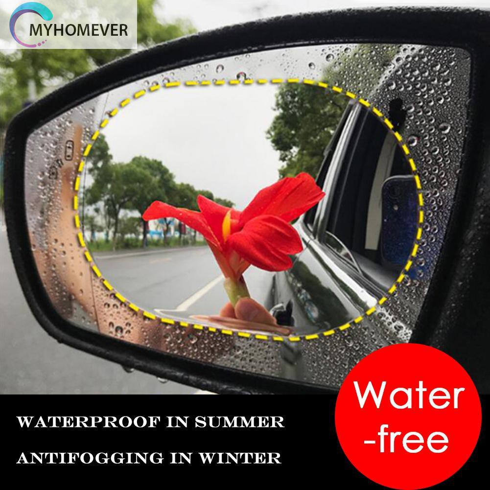 Set 2 miếng dán gương chiếu hậu chống sương mù chống thấm nước cho xe hơi