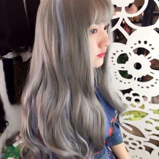 Tóc giả bộ xám khói line tím cực hot. Mẫu chỉ có duy nhất tại shop