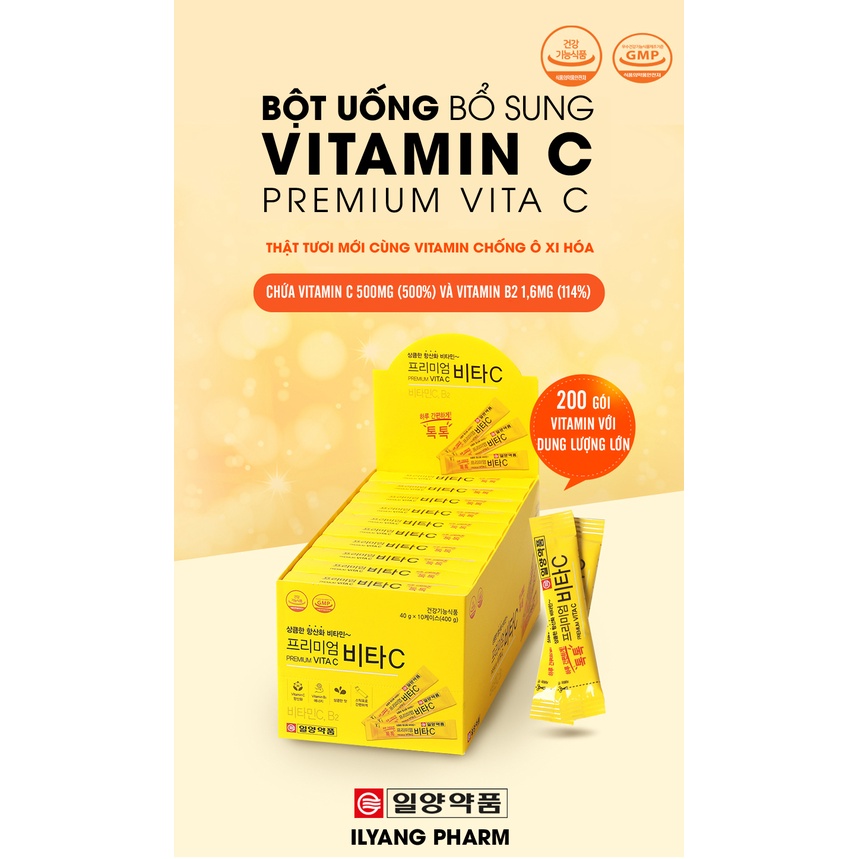 Bột Vitamin C Premium Vita C iLYang Hàn Quốc Hộp 20 gói