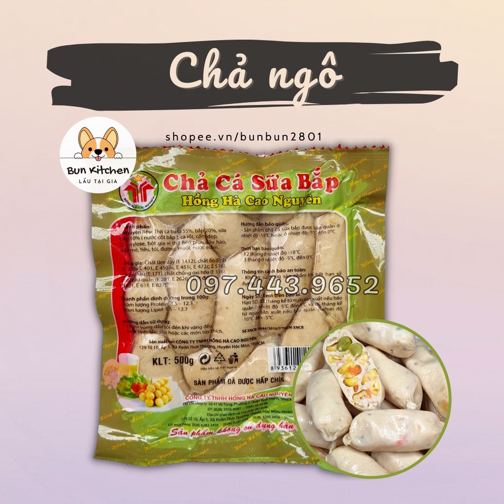 Chả cá sữa bắp - Viên chiên xiên que, viên thả lẩu Việt