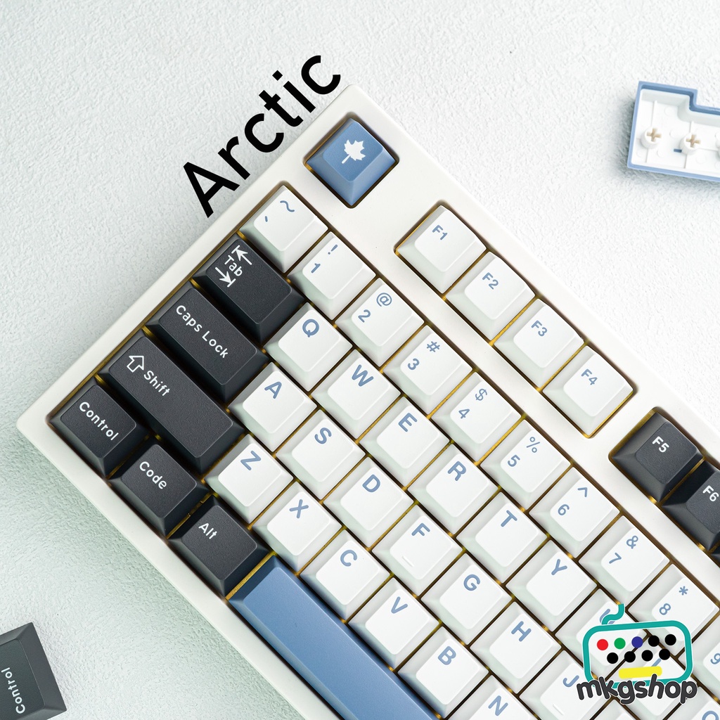 Keycap GMK Arctic v2 clone, nhựa doubleshot, 170 nút bàn phím cơ, cherry profile