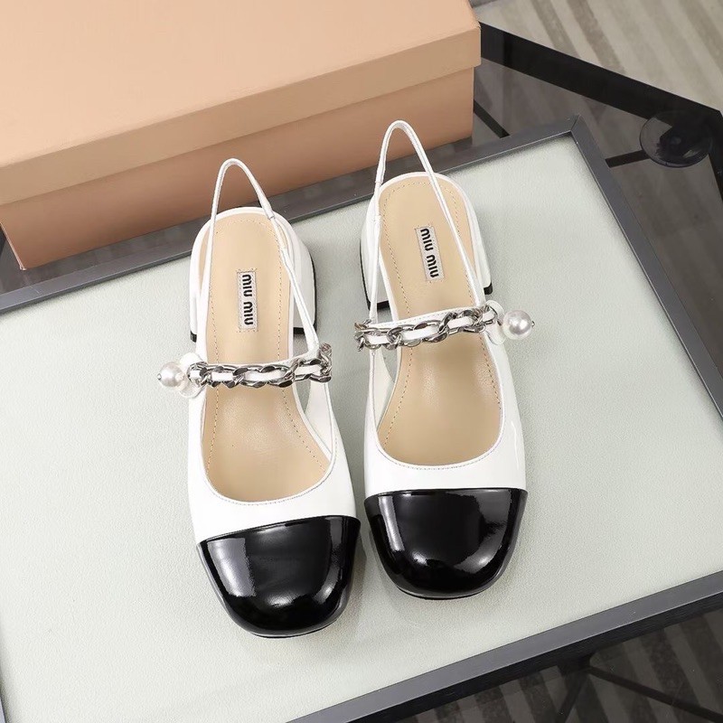 Sandal cao gót 3 phân miumiu cao cấp 2 màu