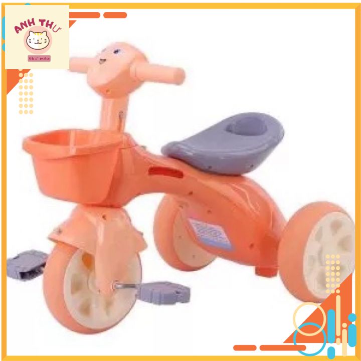 Xe Đạp 3 bánh có giỏ xe 219 ,xe đạp 3 bánh có bạn đạp , xe chòi chân cho bé Siêu Phẩm .