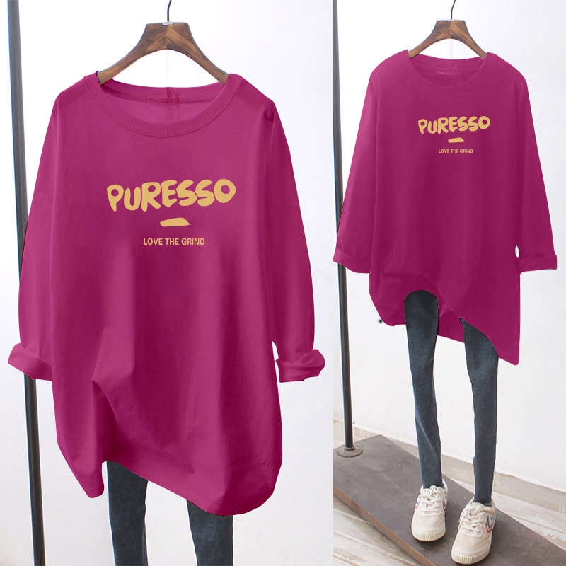 NRVP Áo Thun Nữ Dài Tay Cổ Tròn Thời Trang Hàn