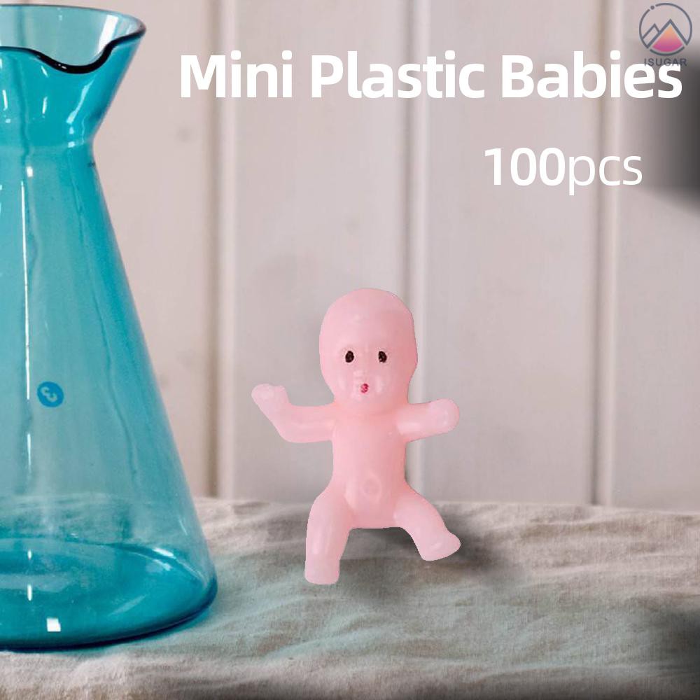 100pcs Mini Baby Mini Plastic Babies for Baby Shower Ice Cubes Game Babies Party Decorations