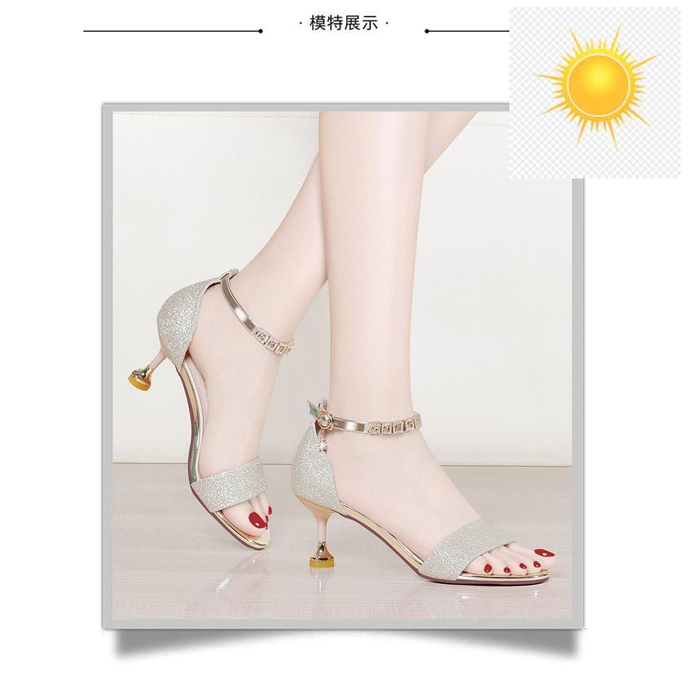 🌺Giày Cao Gót A187 Quai Ngọc Sang Trọng/ Giày Hở Mũi Gót Nhọn / Giày Đi Tiệc /Giày Thon Gọn Chân