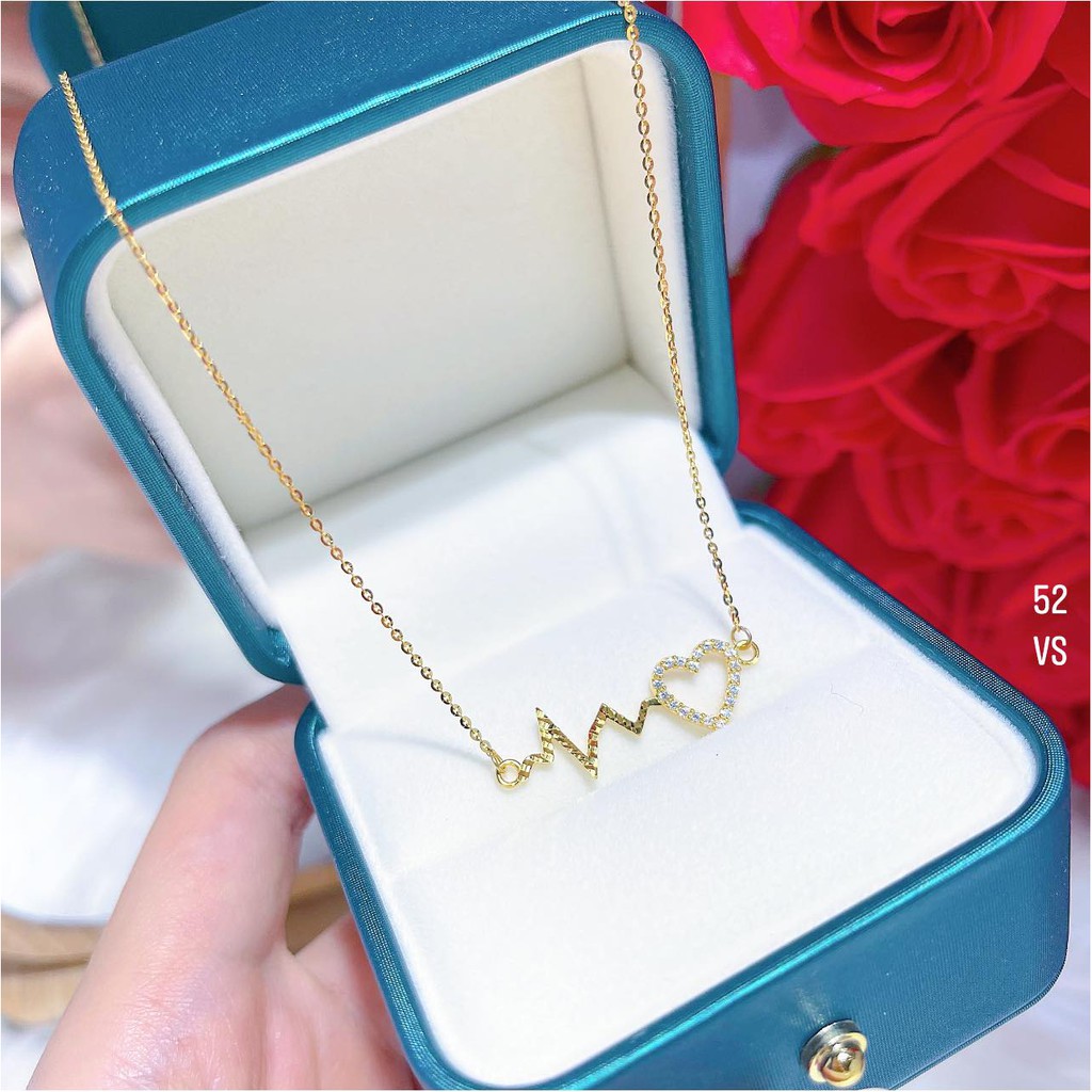 DÂY CHUYỀN NHỊP TRÁI TIM VÀNG LIỀN MẶT