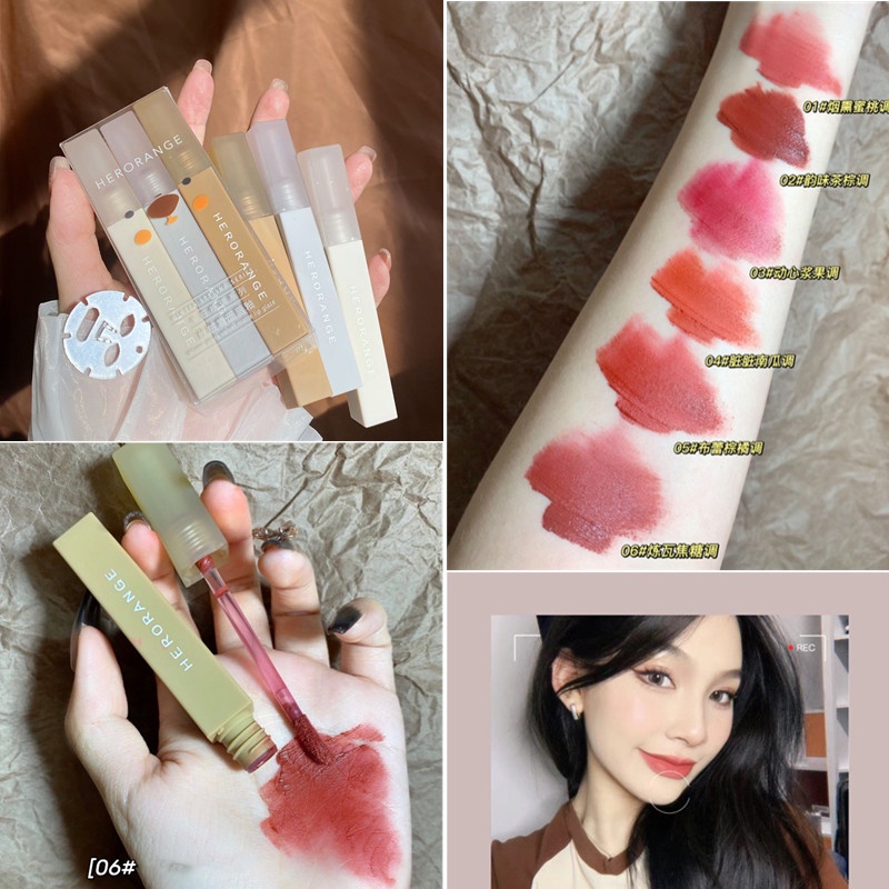 Bộ trang điểm đầy đủ Minijumie 6 món makeup xinh Phấn mắt, Mascara, Kẻ mày, Son kem,Kẻ mày, Kẻ mắt nước