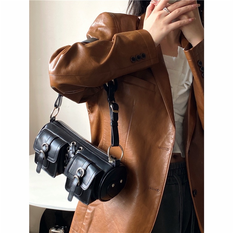 Túi Hình Trụ Đeo Dưới Cánh Tay Mẫu Mới 2022 Kiểu Retro Dành Cho Nữ