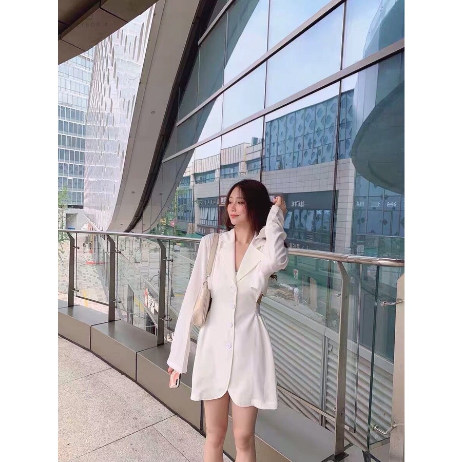 Đầm nữ tay dài thiết kế thời trang phong cách Hàn Quốc