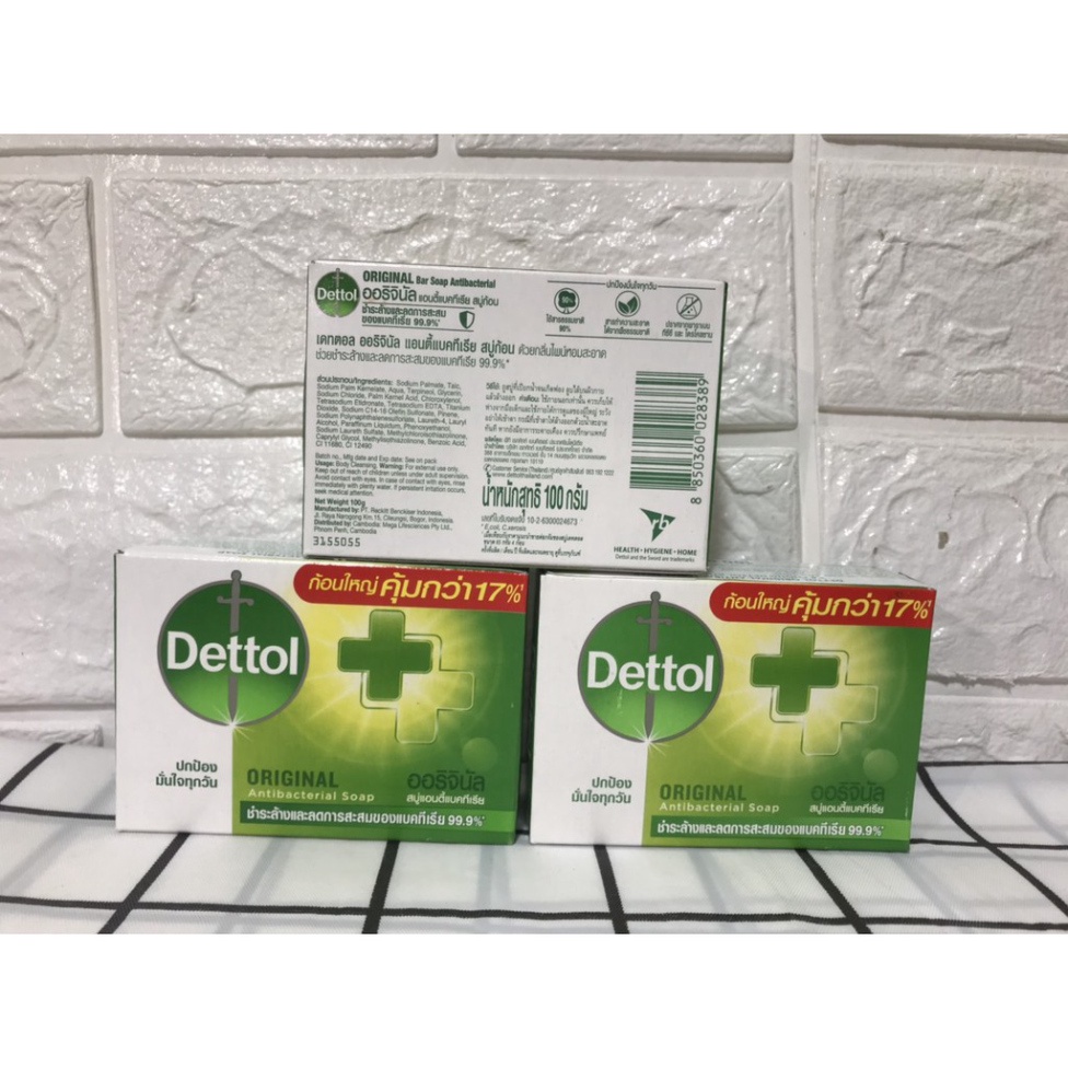 Xà Bông Kháng Khuẩn Dettol Thái Lan 100gram