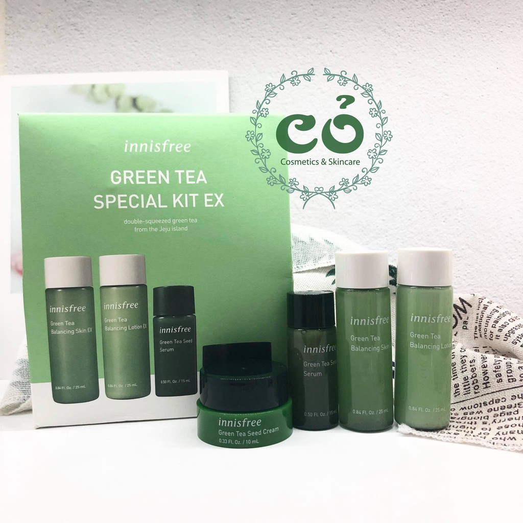 [Mã COS1904 giảm 8% đơn 300K] Bộ Dưỡng Da Innisfree Green Tea Special Kit EX