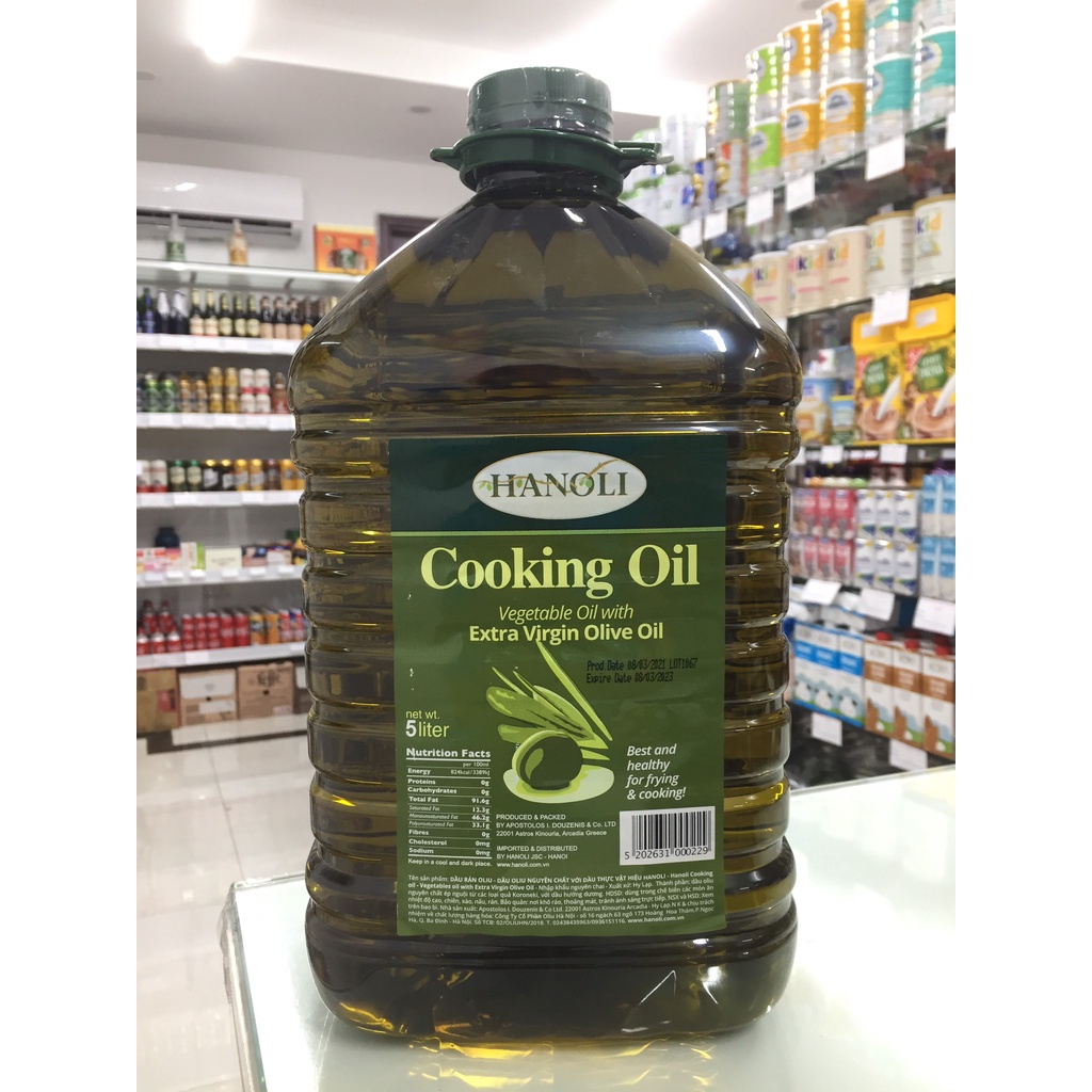 Dầu ăn oliu Hanoli Extra Oil 5 lít