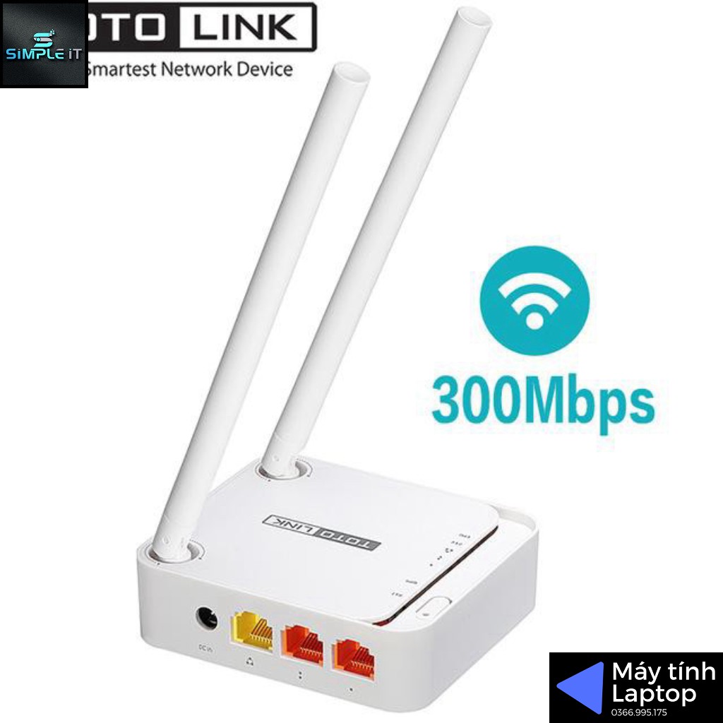 Bộ Phát WiFi TotoLink N200re 2 Râu - 300Mbps [HT-58]