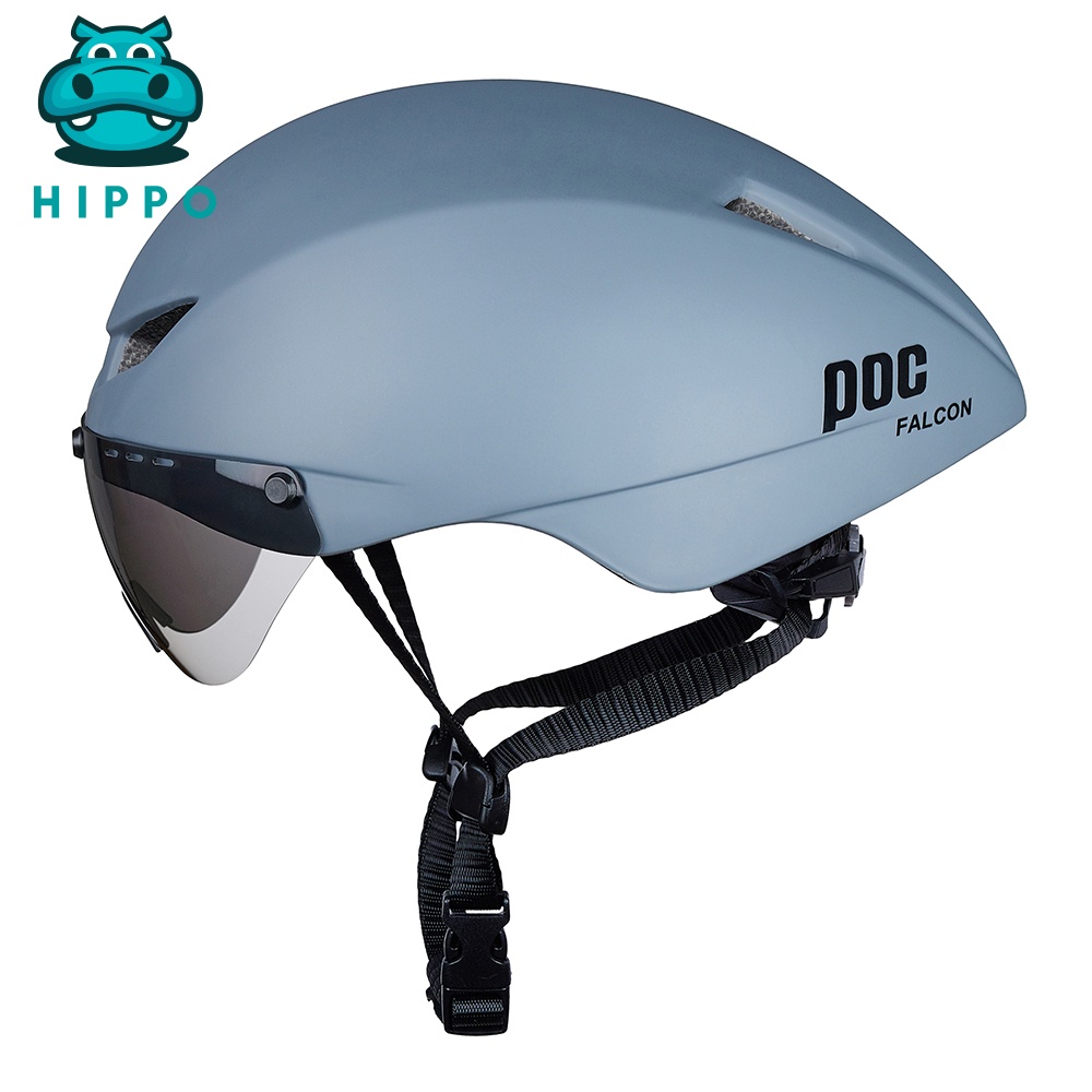 Mũ bảo hiểm xe đạp thể thao Poc Falcon siêu nhẹ chính hãng màu xám xi măng - HIPPO HELMET